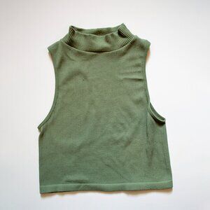 Zara Green Cropped Tank Top